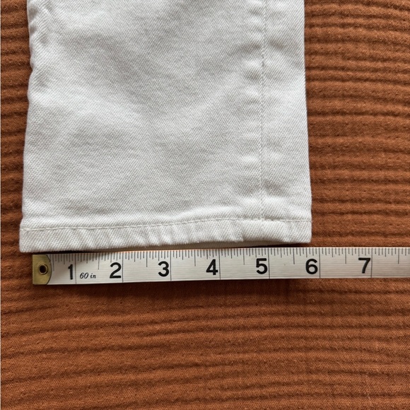 AG Adriano Goldschmied Jeans White Denim The Mari High Rise Straight EUC Sz 25R - Picture 14 of 14